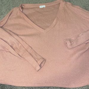 neutral pink sweater